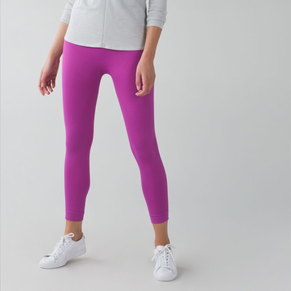 lululemon seamless leggings | pink